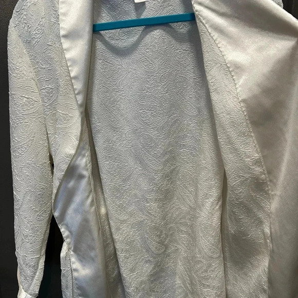 OSCAR DELA RENTA PINK LABEL VINTAGE TEXTURED FLIRTY EYE-CATCHING ROBE SLEEK TRIM - Picture 3 of 5